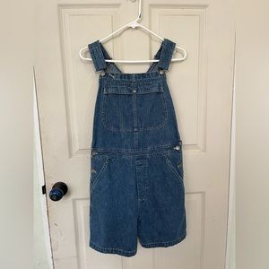 Vintage Lee Riveted Denim Overalls Carpenter Retro Bibs Size MP Y2K